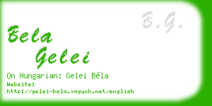 bela gelei business card