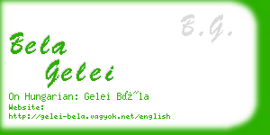 bela gelei business card